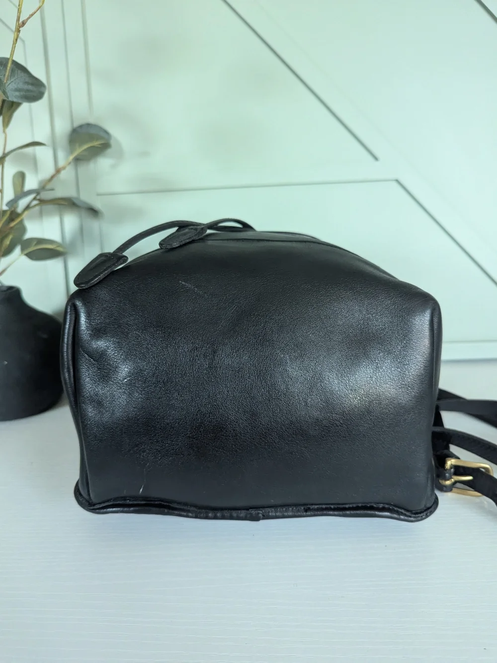 Vintage Coach Leather Mini Daypack Backpack